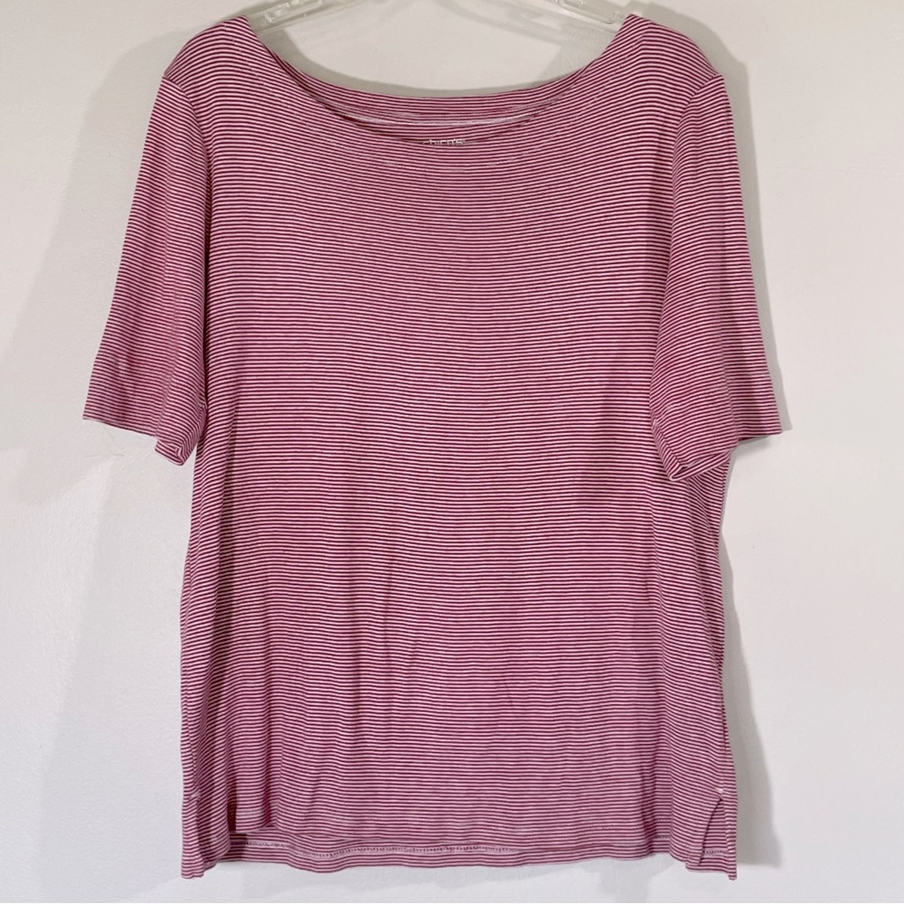Chico’s The‎ Ultimate Tee Red Stripe Sailor Chic